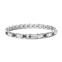 Bracciale Zancan Uomo Cosmopolitan Luxury in Argento Spinello ESB215 - ESB215